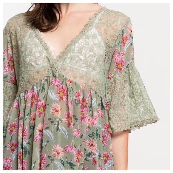 Victorian Woven Floral Layering Lace Tunic - Picture 7 of 10